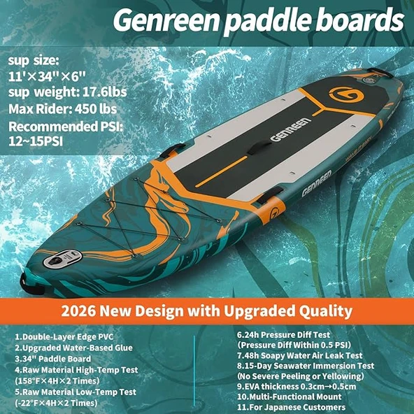 PTTAVM: Genreen Board Şişme Sup Board/Stand Up Paddle Board 335