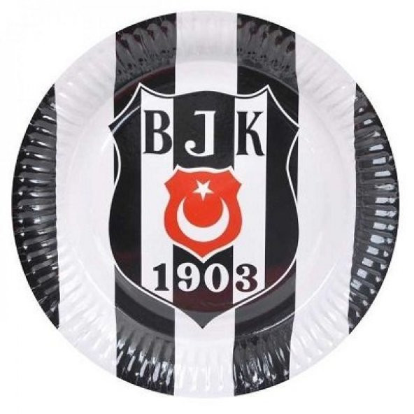 Beşiktaş Karton Tabak 8 Adet