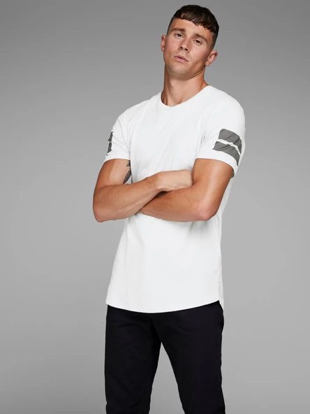 JACK JONES Erkek Kolu Şeritli Tişört 12116021