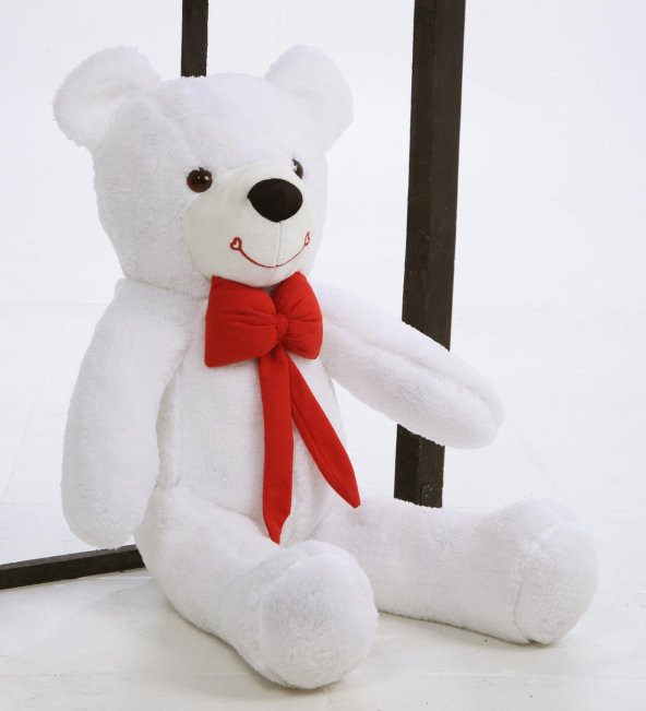 Papyonlu Sevimli Peluş Şaşkın Ayı 80 cm - Sevgiliye Özel HEDİYE - 3