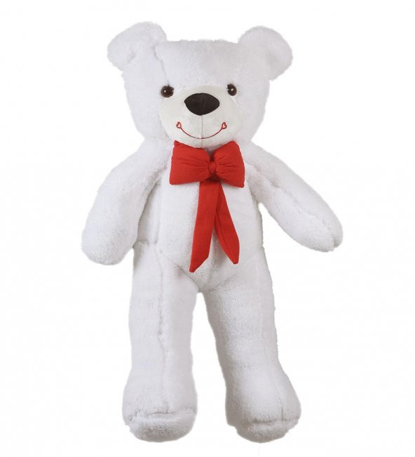 Papyonlu Sevimli Peluş Şaşkın Ayı 80 cm - Sevgiliye Özel HEDİYE - 5