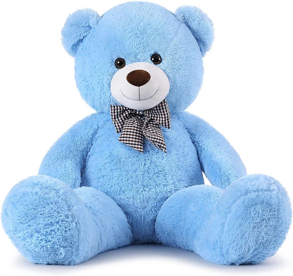 Papyonlu Sevimli Peluş Şaşkın Ayı 80 cm - Sevgiliye Özel HEDİYE - 4