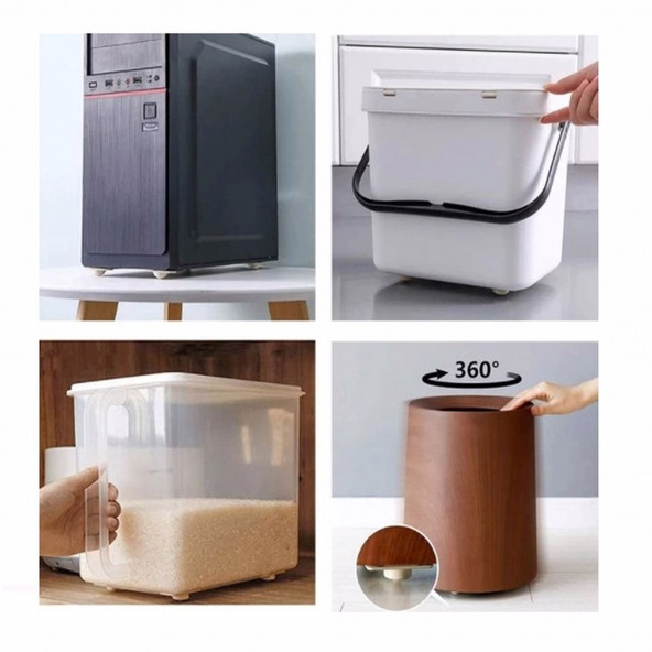 Pratik Eşya Kaydırma Aparatı Taşıyıcı Bilyeli Teker 4'lü Set - 5