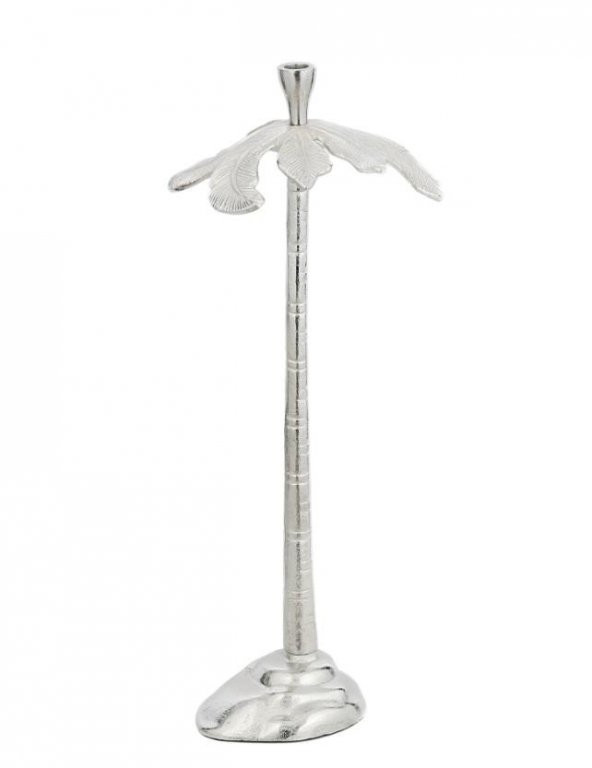 Vitale Palmiye Gümüş Mumluk Büyük 66X24X27CM AK.IU0008