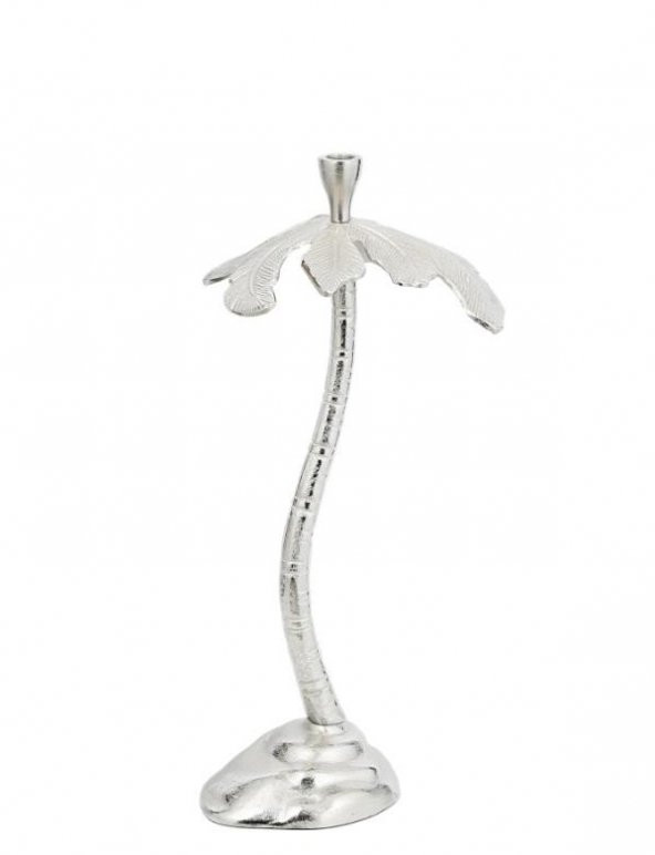 Vitale Palmiye Gümüş Mumluk Küçük 54X23X27CM AK.IU0007