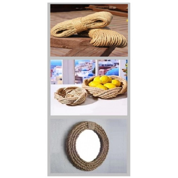 SRP 4 mm 40 metre Doğal Jüt İp Halat Kedi Tırmalama İpi - 4