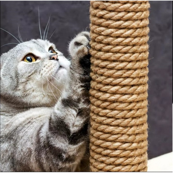 SRP 4 mm 40 metre Doğal Jüt İp Halat Kedi Tırmalama İpi - 8