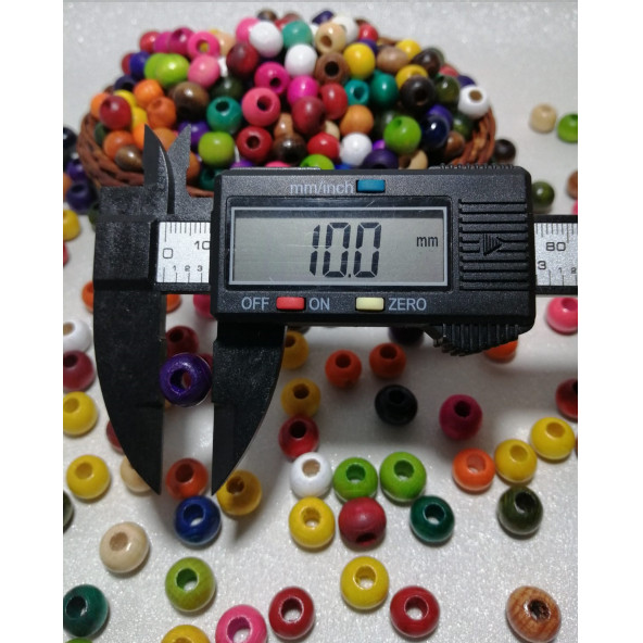 10 mm Karışık Renkli Ahşap Boncuk-50 adet - 2