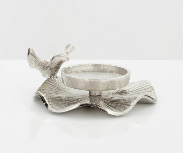 Vitale Metal Dekoratif Nilüfer Mumluk Küçük 5X18X16CM AK.IU0063