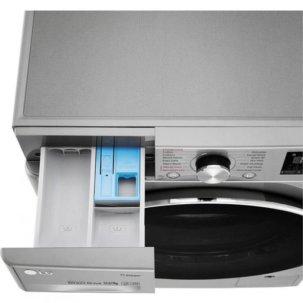 LG F4V5RGP2T A 10.5 kg Yıkama / 7 kg Kurutma 1400 Devir Çamaşır Makinesi - 10
