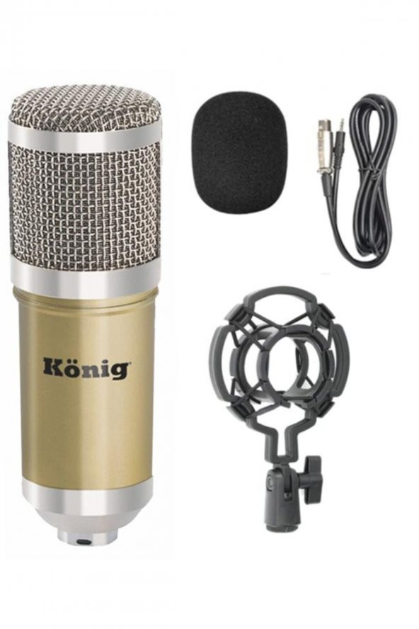 KÖNİG K-CM800 Condenser Stüdyo Mikrofon-Gold