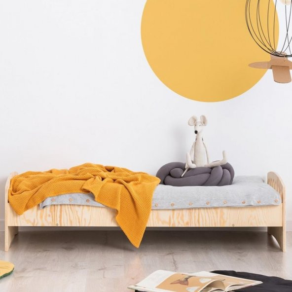 White Markaawm Montessori Yatak 90x190 Ahşap Çocuk Karyola Beşik - 2