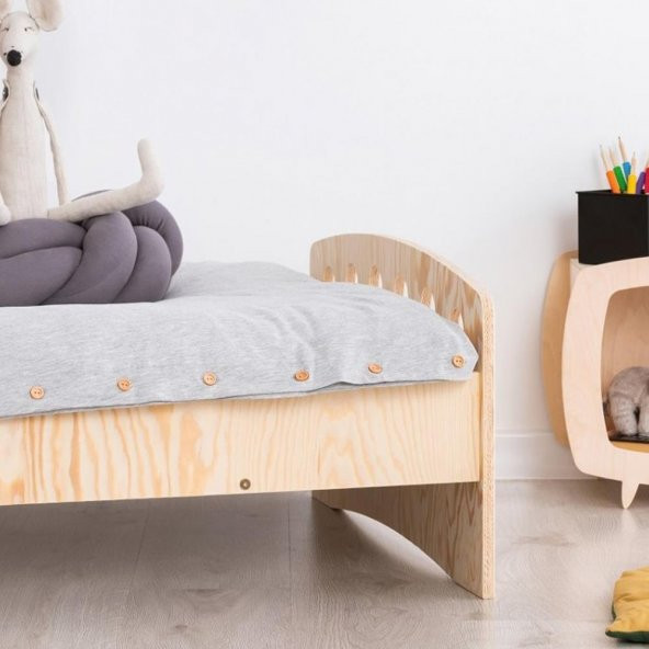 White Markaawm Montessori Yatak 90x190 Ahşap Çocuk Karyola Beşik - 3