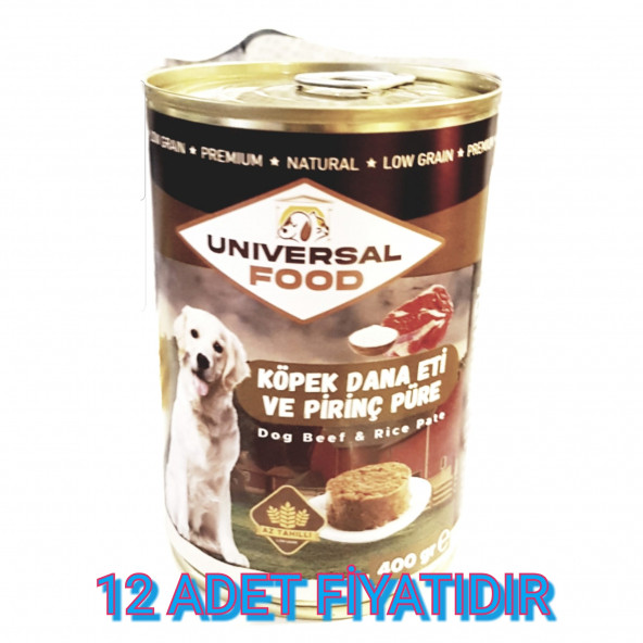 UNİVERSAL FOOD PATE DANA ETLİ KÖPEK KONSERVE 400GR