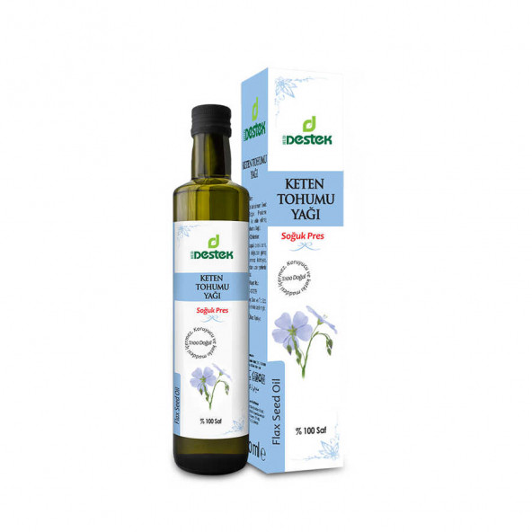 Destek Keten Tohumu(Soğuk Pres) Yağı 250 Ml