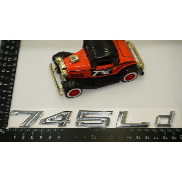 Bmw 745Ld Bagaj Krom Metal 3M 3D Yazı Logo - Resim 6