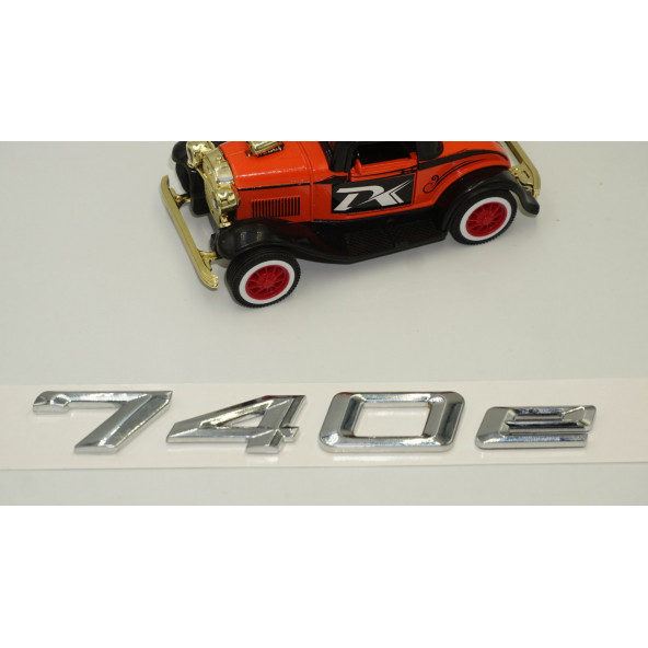 Bmw 740e Bagaj Krom Metal 3M 3D Yazı Logo - Resim 3