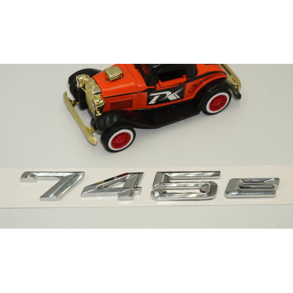Bmw 745e Bagaj Krom Metal 3M 3D Yazı Logo - 3