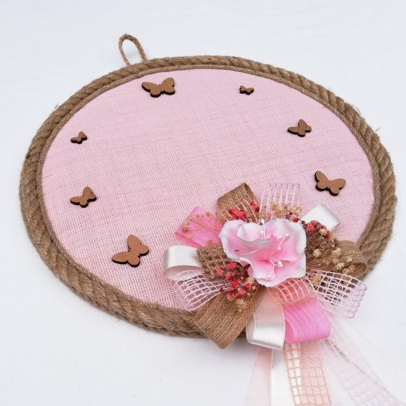 Lora Davet Kız Bebek kapı süsü, Hastane kapı süsü, Duvar süsü (1 Adet) Pembe - 36111 - 5