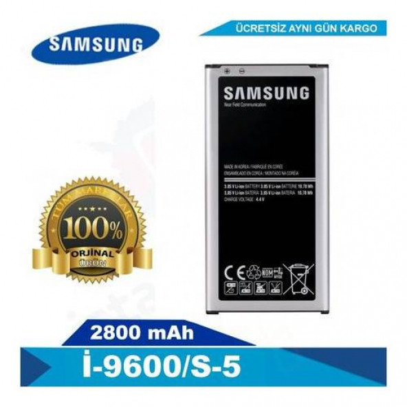 Samsung Galaxy S5 İ9600 Orjinal Batarya Pil 2800 mAh ( EB-BG900BBE )