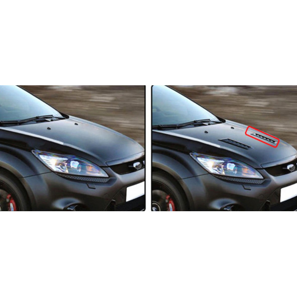 Arazi Off Road Binek Araç Ön Kaput Gümüş Krom Air Flow Rüzgarlık - Resim 5