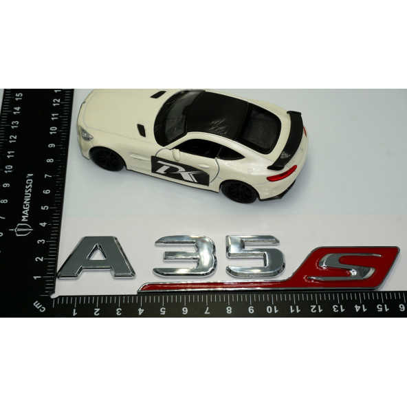 DK Benz A 35S Bagaj Krom Kırmızı ABS 3M 3D Yazı Logo - Resim 4