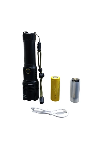 1500 Lümen TG Led 2800 mAH Zoom Özellikli Şarj Edilebilir El Feneri SK3300 TG-V 8628