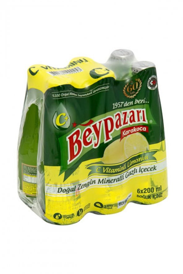 BEYPAZARI Soda Limon Aromalı 200 ml 6lı