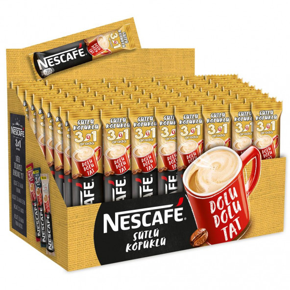 NESCAFE 3ü1 Arada Sütlü Köpüklü 48li ürün görseli 1
