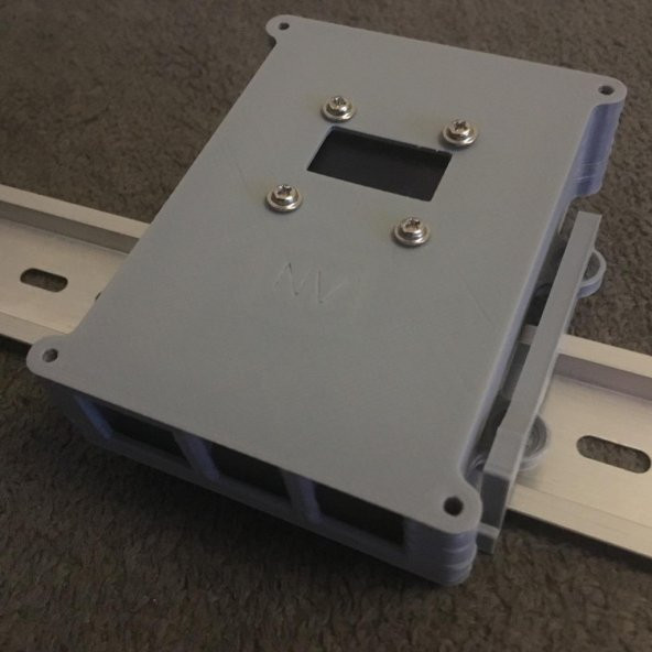 Din-Raylı Klipsli Raspberry Pi Oled Kutu Kılıf Plastik Aparat