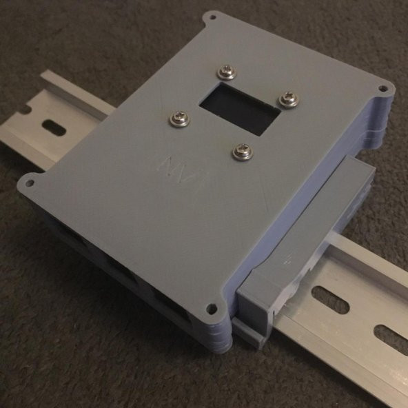 Din-Raylı Klipsli Raspberry Pi Oled Kutu Kılıf Plastik Aparat - 2