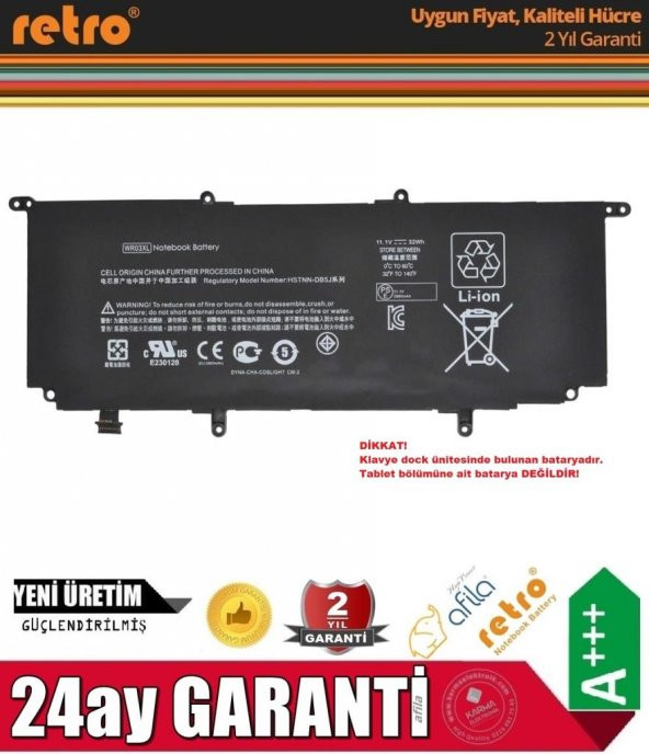 Hp 13-m100 x2, WR03XL Bataryası - Ver.1 (Keyboard Dock) - 3