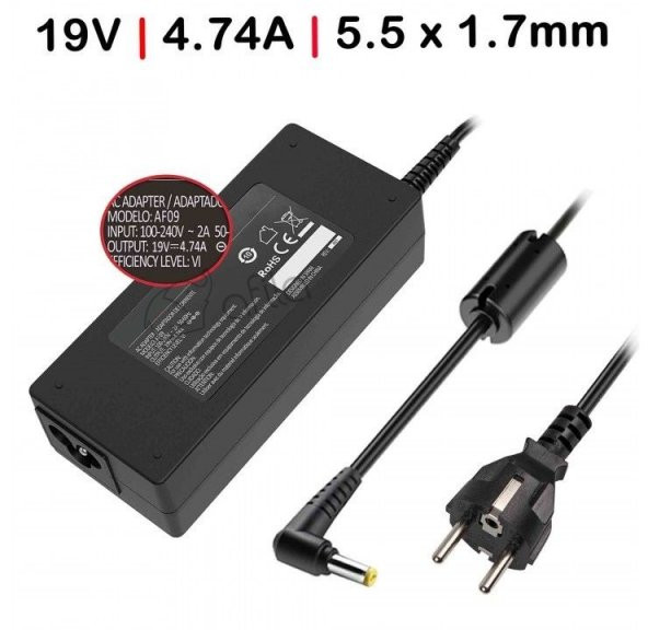 Acer Aspire V3-372, V3-431 Notebook Adaptörü 90W (19v 4.74A) ürün görseli 1