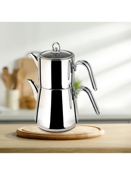 Alya 10007 Çelik Saplı Çaydanlık