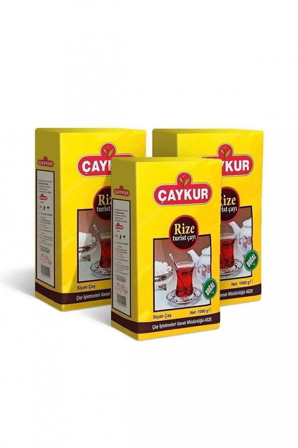 Çaykur Rize Turist 1 Kg - 3 Adet Çay - Türk Çayı