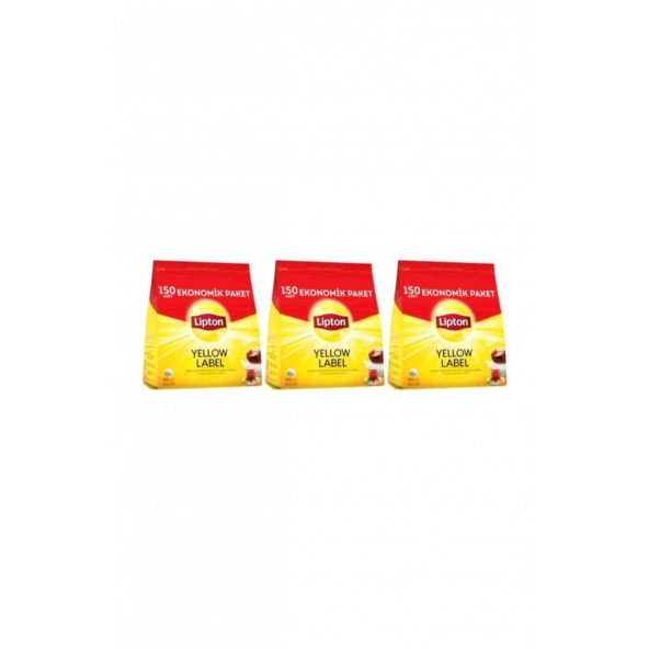 Lipton Yellow Label Demlik Poşet Çay 150'li X 3 Adet