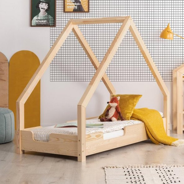Markaawm Ahşap Yatak Montessori Karyola Doğal Çam 90x190 Modera - 1