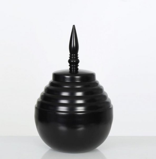 Vitale Sole Kapaklı Büyük Dekoratif Obje Black 40x25 cm AK.JA0065