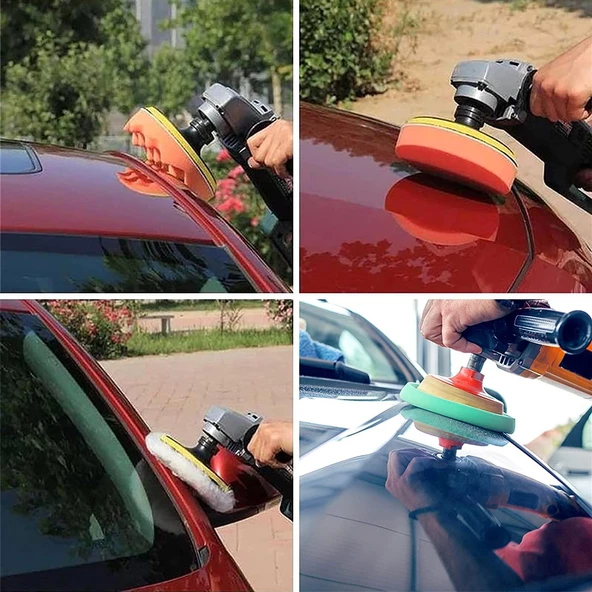 Valkyrie 12 Parça 10cm Büyük Boy Oto Pasta Cila Polisaj Seti - 11