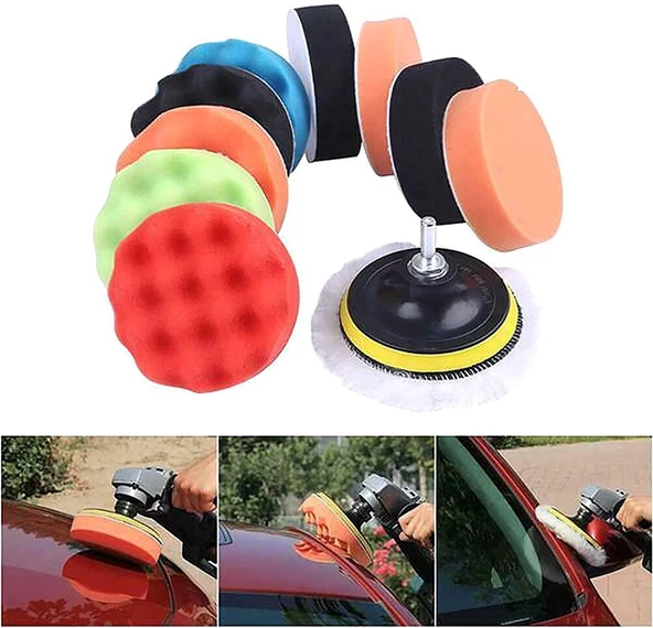 Valkyrie 12 Parça 10cm Büyük Boy Oto Pasta Cila Polisaj Seti - 8