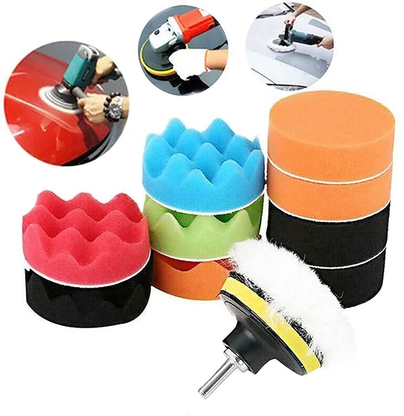 Valkyrie 12 Parça 10cm Büyük Boy Oto Pasta Cila Polisaj Seti - 7