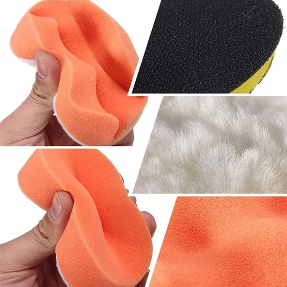 Valkyrie 12 Parça 10cm Büyük Boy Oto Pasta Cila Polisaj Seti - 12