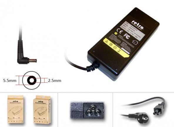Fujitsu Siemens Amilo M7405 M7424 M7440G Adaptör Şarj Cihazı 90W - 2