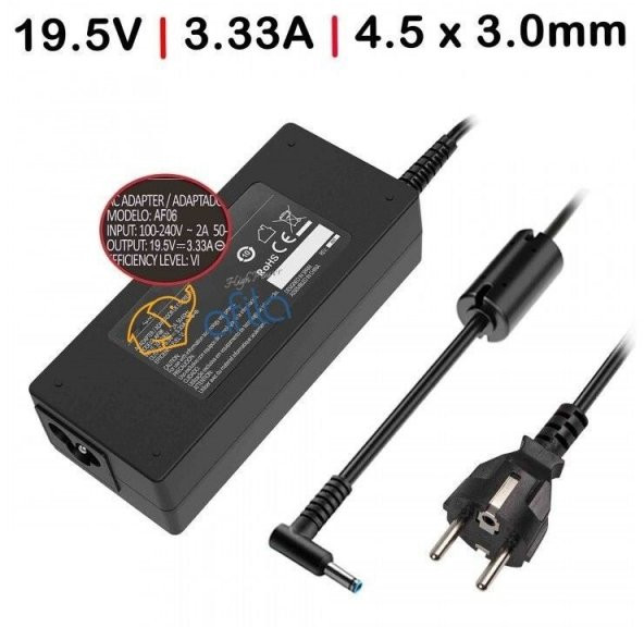 HP 250 G1, G3, G5, G6 Adaptör - Şarj Cihazı (65W) 19.5V/3.33A (65W) 19.5V/3.33A