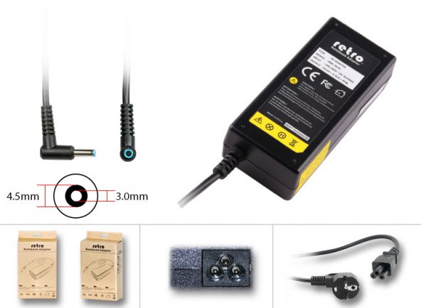 Hp Envy 13-ah1000, 13-ah1001nt 4UU23EA Notebook Şarj Adaptörü (65W) 19.5V/3.33A - 2