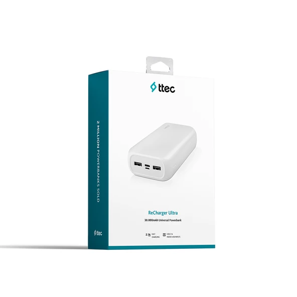 ttec ReCharger Ultra 30.000 mAh Taşınabilir Şarj Aleti / Powerbank - Resim 5