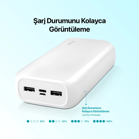 ttec ReCharger Ultra 30.000 mAh Taşınabilir Şarj Aleti / Powerbank - Resim 4