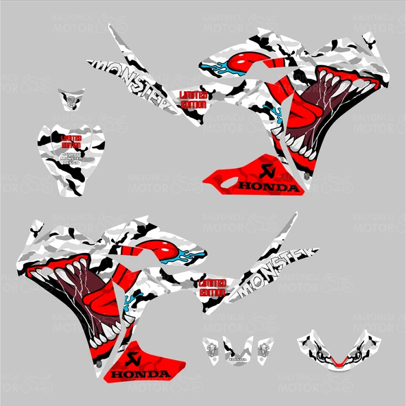 Honda CBR 125 Sticker Set Asphalt Monster - 2