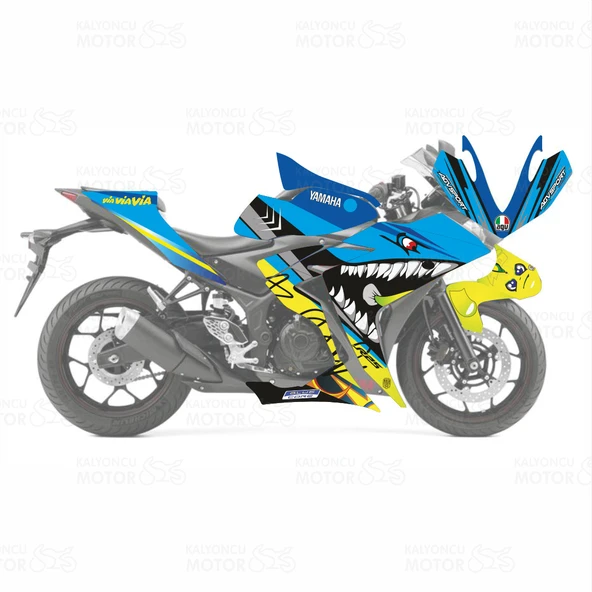 Yamaha YZF R25 Sticker Set Rossi Shark