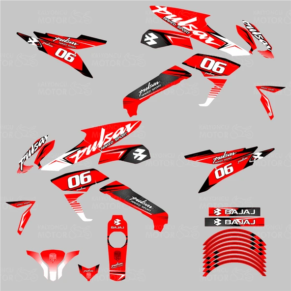 Bajaj Pulsar 200 NS Sport Design Sticker Set - 2